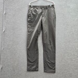 Banana Republic Men Pants 31x32 Gray Chino Slim Fit Straight Zip Pocket Mid Rise